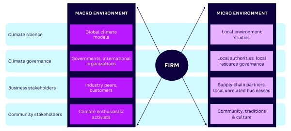 Figure 1. How the four lenses play out in macro and micro environments