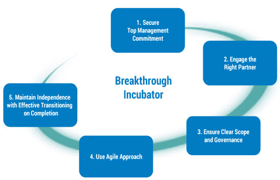 Figure 1 — 5 key success factors for the BI model.