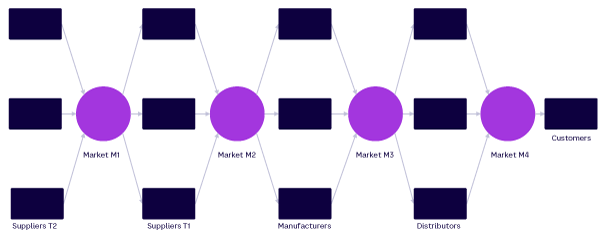 Figure 1. Structure of a dynamic supply chain