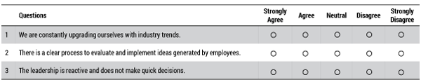 Figure 3b — A sample post-change employee survey.