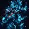 grouping of blue digital cells on dark blue background