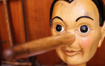 Pinocchio puppet and his long nose