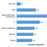 Figure 1 — Who/what group is taking the lead on your organization’s AI initiative?