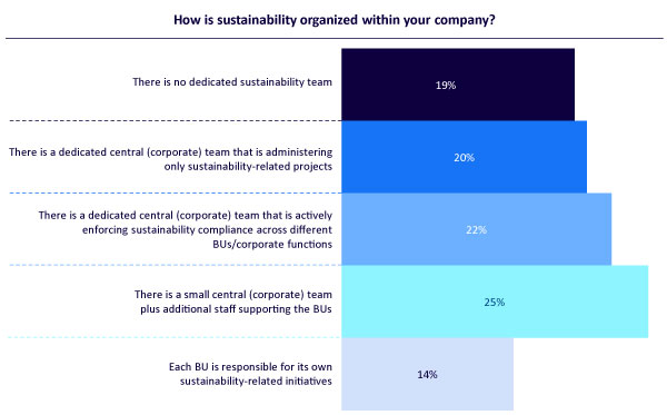 Figure 4. Organizational structure of sustainability (source: Arthur D. Little)